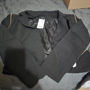 AKIRA ZIPPED UP PEPLUM BLAZER Size 1X1X